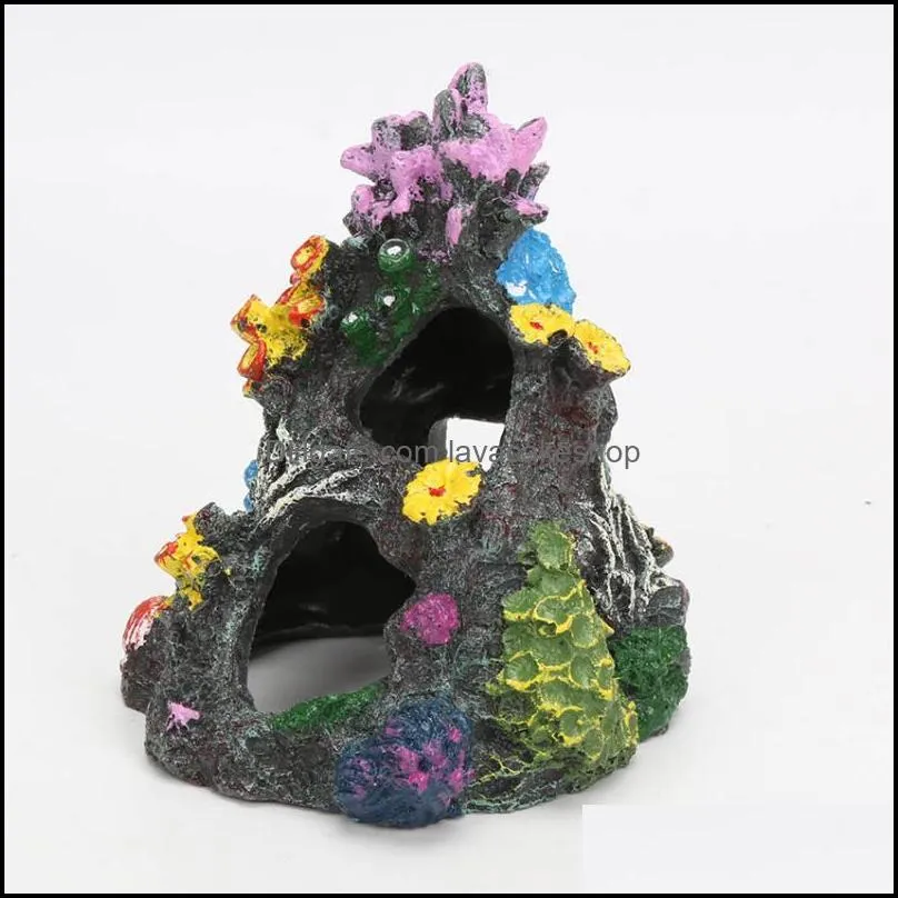 decorations aquarium decoration artificial coral mountain synthetic resin dazzling stone for fish tank