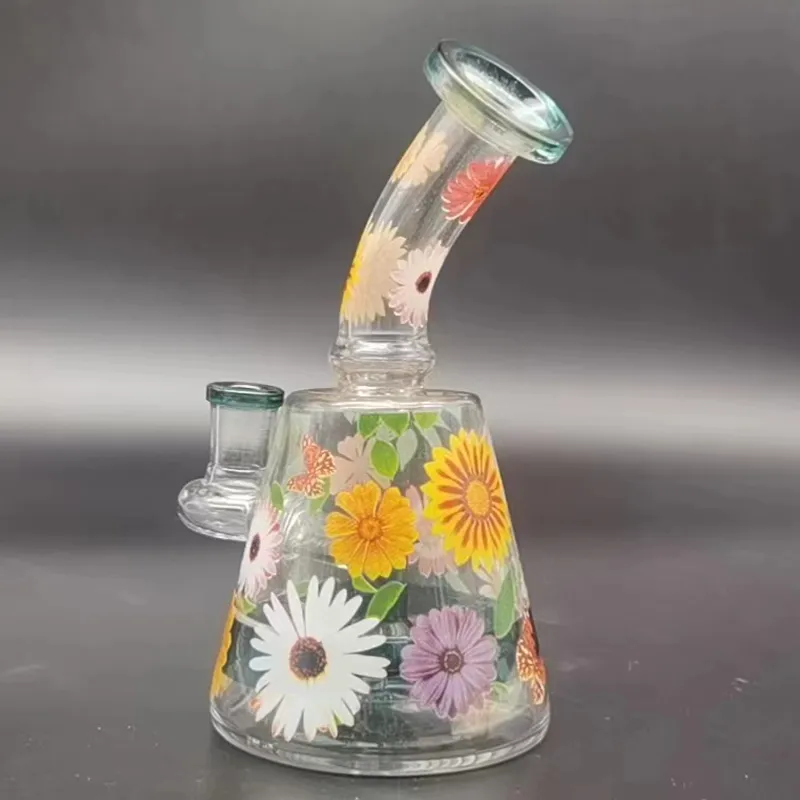 Personality creative smoking pipe with glass bowl mouthpiece can add water bong accessories