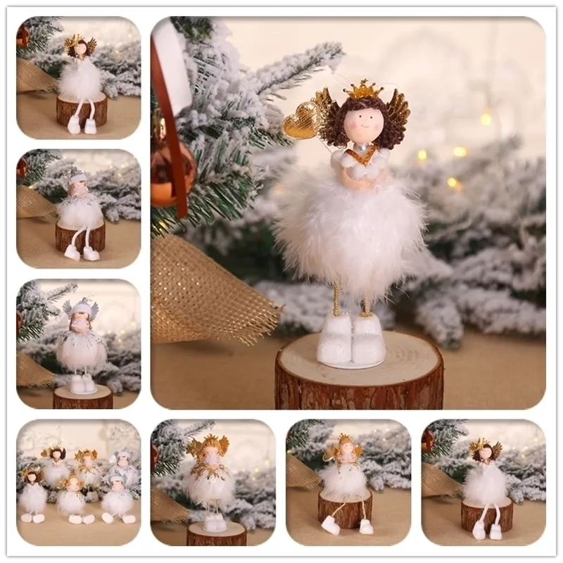 Ornamenti Merry Cute Angel Dolls Albero Decorazioni di Natale per la casa Anno Decor Y201020