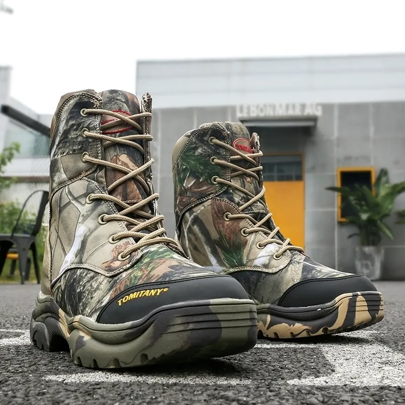 Botas militares de gran tamaño para hombres Zapatos de combate de