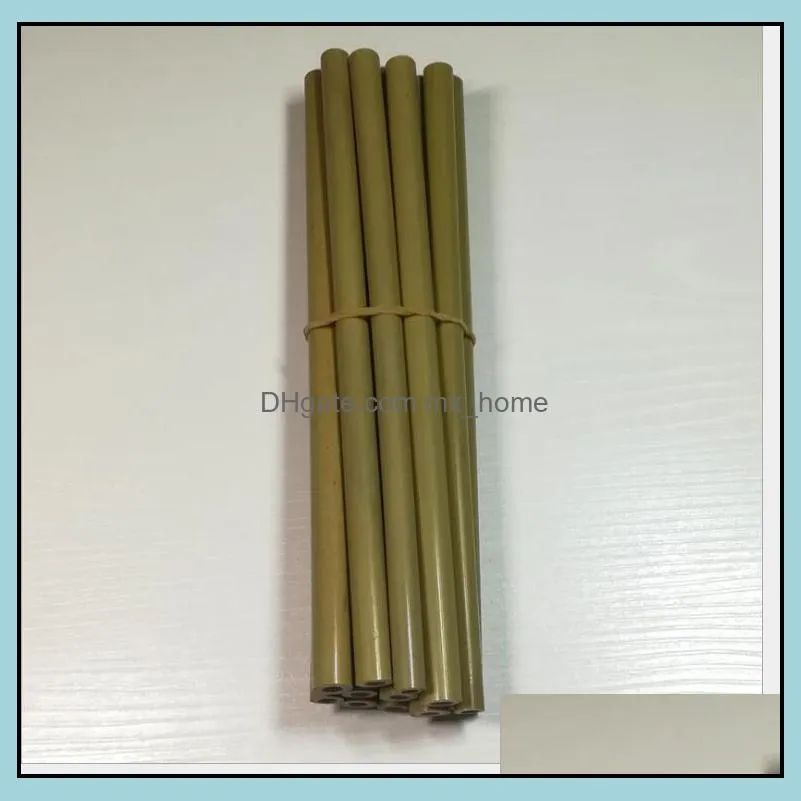 reusable bamboo straw natural wood straws organic bamboos drinking party birthday wedding bar tool lxl176