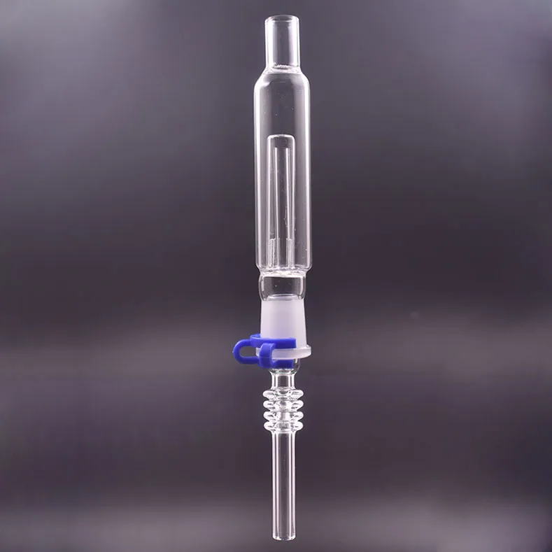 Mini handgjorda kollektor kit glas oljebrännare rör med 14 mm titan tips och 45 grader kvarts banger nagelkoncentrat Dab halmglas bong