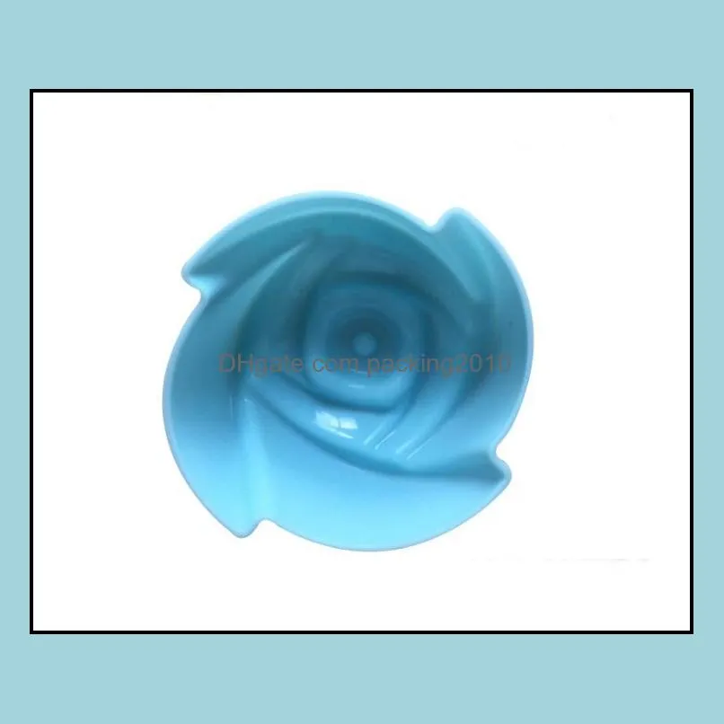 fast shipping 5cm rose flower cake mold pudding grade silicone cake mold cupcake mold baking mould bakeware sn2970