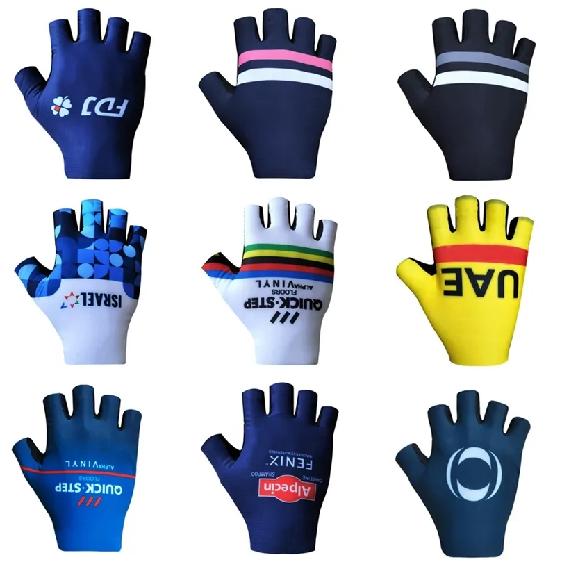 Pro Team Дышащие перчатки для велоспорта Перчатки для шоссейного велосипеда Мужские спортивные Половина пальца Нескользящие перчатки для горного велосипеда 220722