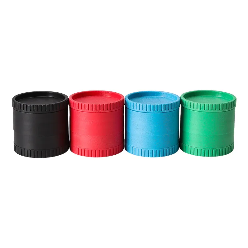 New degradable material 55mm four-layer smoke grinder portable plastic Grinder