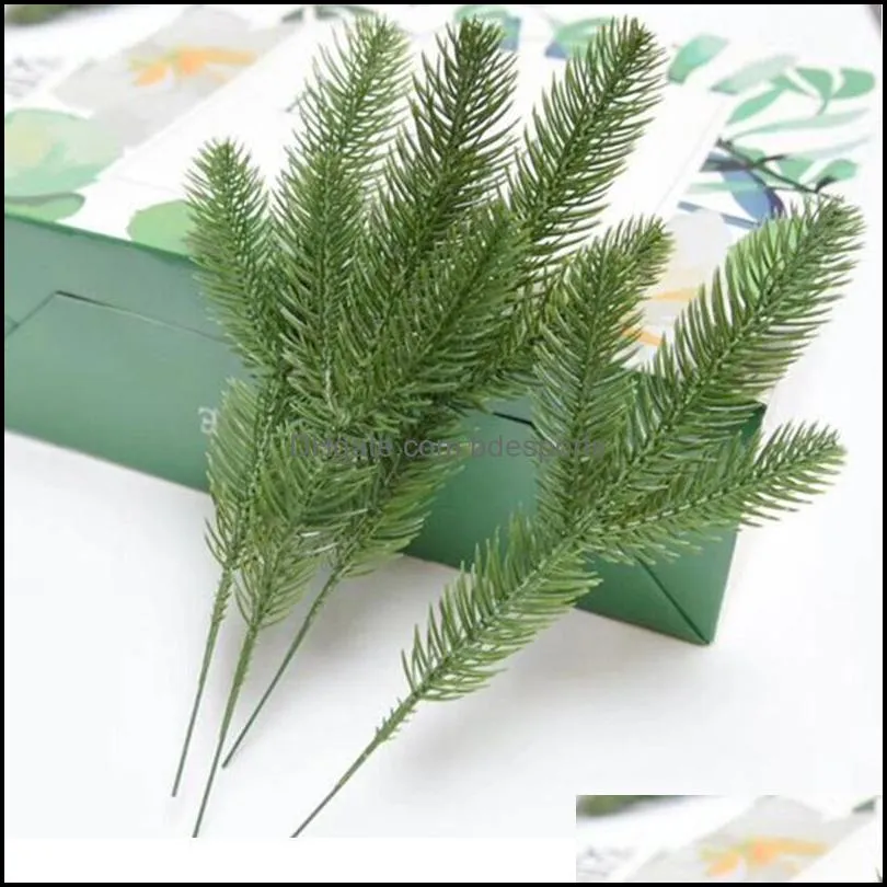 Artificial Pine Needles Christmas Wreath Decoration For Home Wedding Decoration Accessories Diy Fake Plant Flower Arr jllHOh