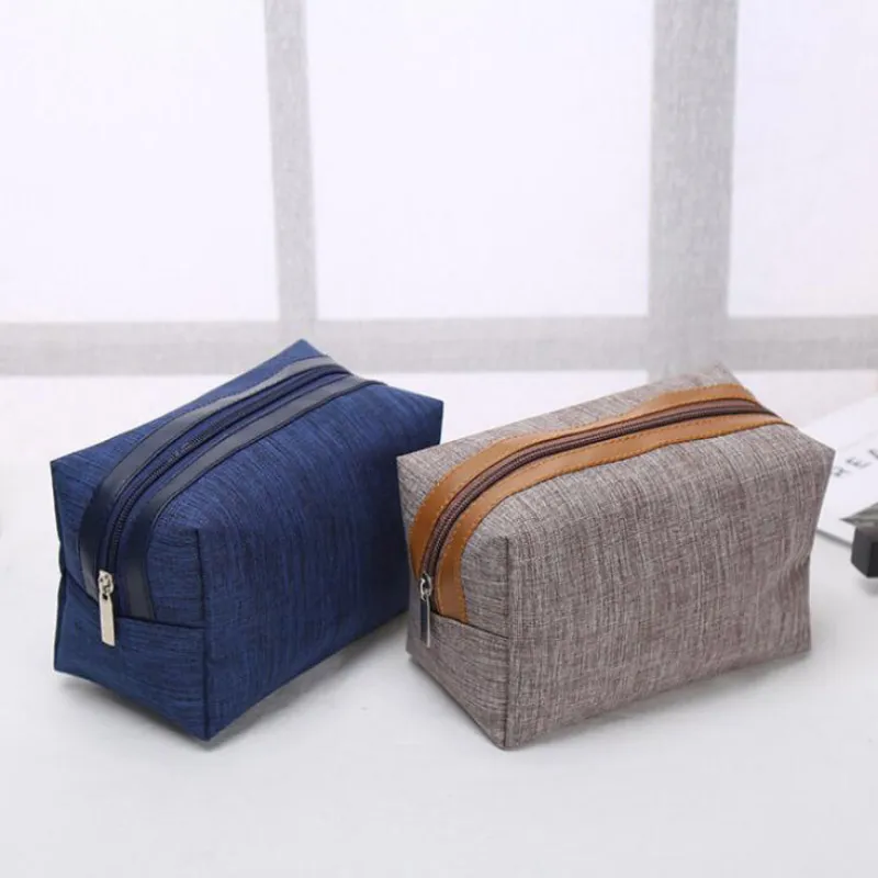 Myyshop Fashion Portable Cosmetic Bag Simple Square Bags Commute Storage Customized Logo Zipper Handbag