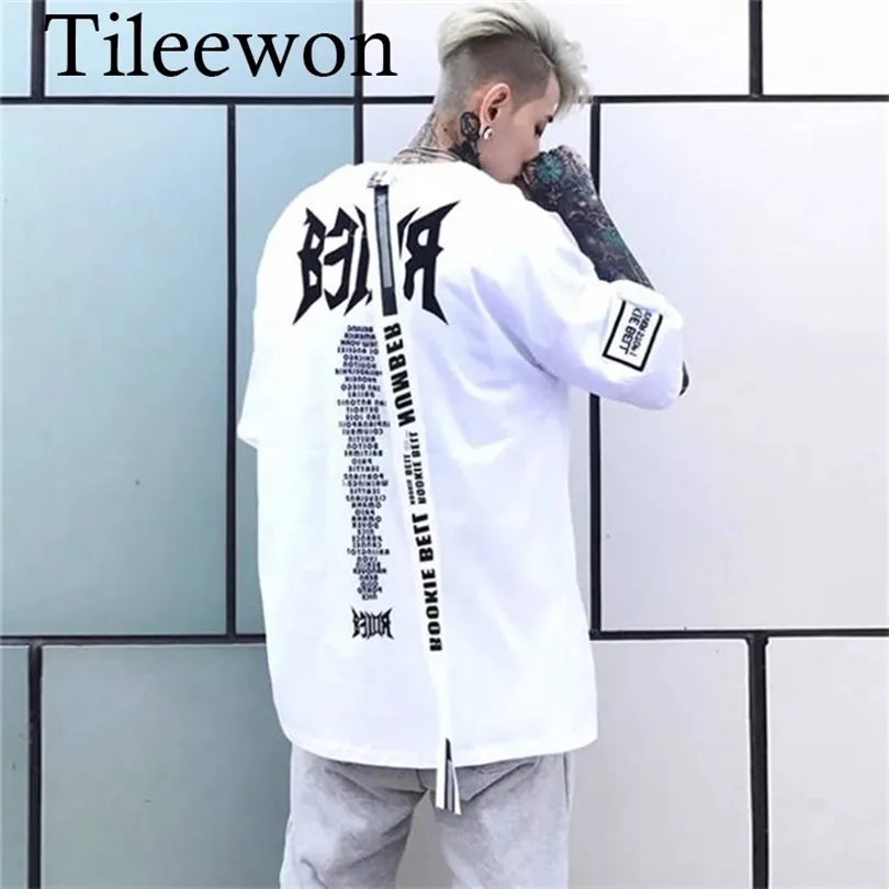 Hip Hop T camisetas macho de manga curta masculina letra impressão de tshirt streetwear casual verão camise