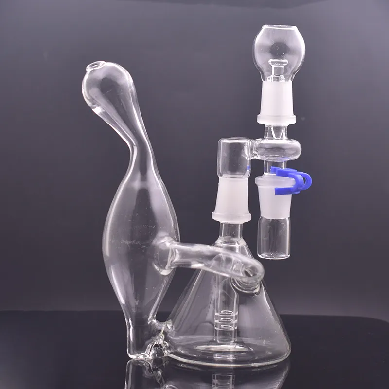 Multifunctionele tornado recycler glazen bong waterpijpen recycler as catchers anti-overloop 14 mm gewricht olie dab rigs met reclaim catcher adapter