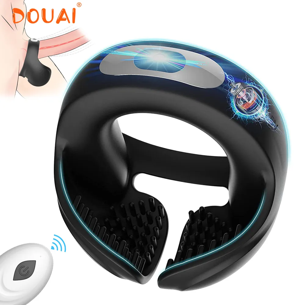 Draadloze Testicle Massager Vibrator Cockring sexyyy Speelgoed voor Mannen Paar Ringen Siliconen Penis Cockring Uitbreiding Man sexyy