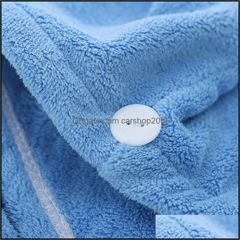 polyester quick dry shower caps magic super absorbent hair towel drying turban wrap hat spa bathing cap zwl438