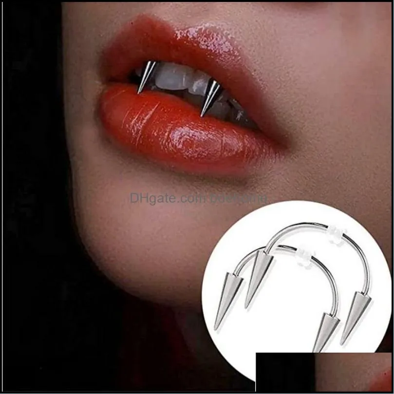 Hoop Rings Labret for Women Girls Stainless Steel Smile Lip Nail Piercing Jewelry
