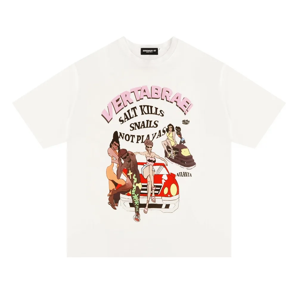 Camiseta de Hip Hop para hombre, camiseta con estampado gráfico de letras, camiseta de algodón informal de manga corta6evn6evn905u, novedades favoritas de moda