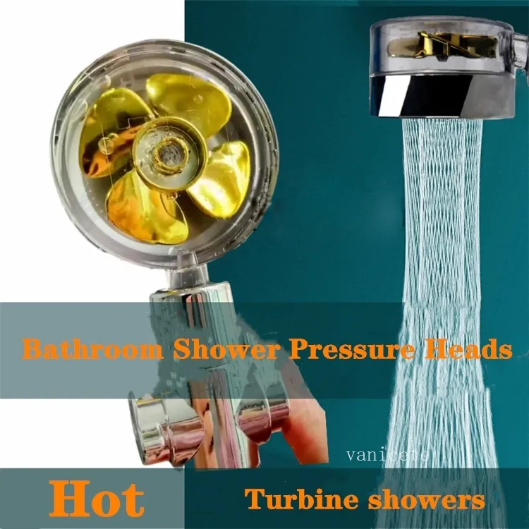 Cabeças de chuveiro de banheiro de alto pressurizado Turbine Smooters Banheiro Cabeças de pressão do chuveiro Sprinkler Hotel Home Supplies ZC1071