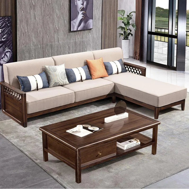 Luxury wooden store sofa