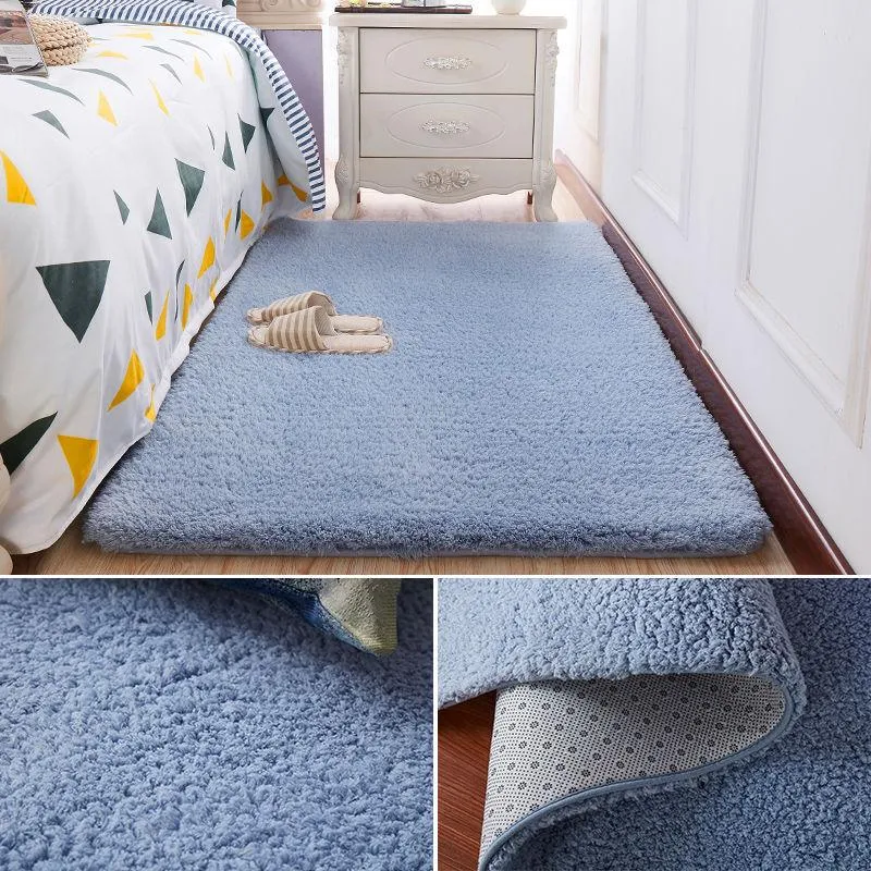Mattor vardagsrum förtjockat lamm sammet för säng sängen filt hem dekoration area matta balkong korridor mjuk mattkarpetscarpets