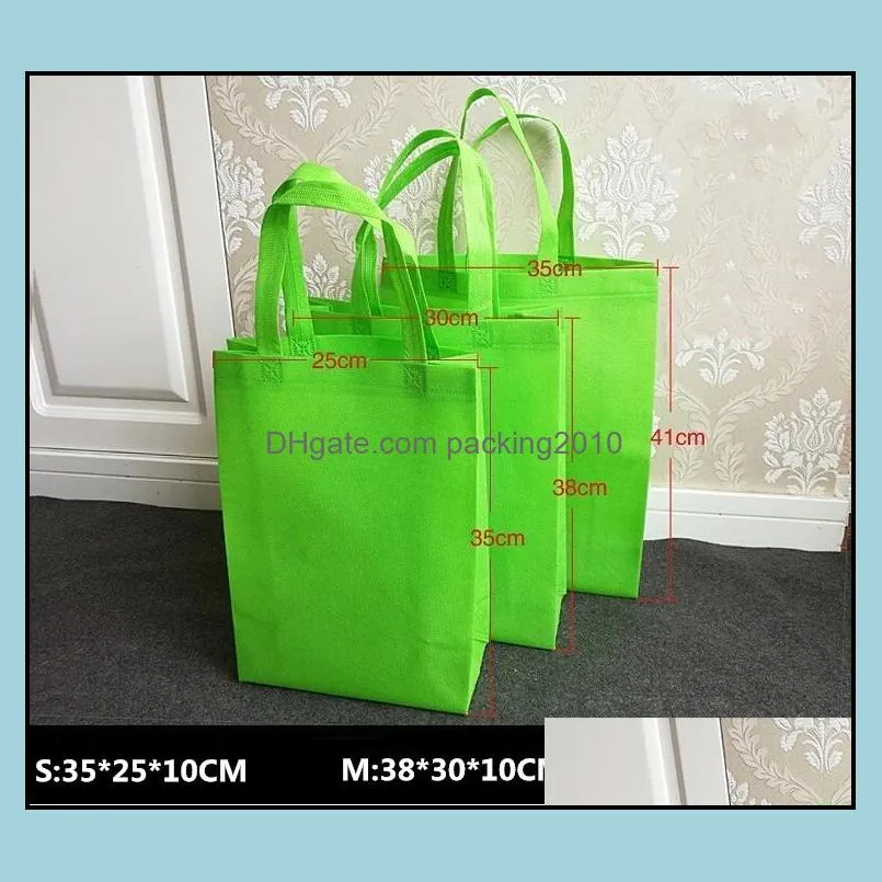blank non-woven tote bag reusable shopping handbag 3-dimensional brand advertising promotional gift bags accept custom logo printing