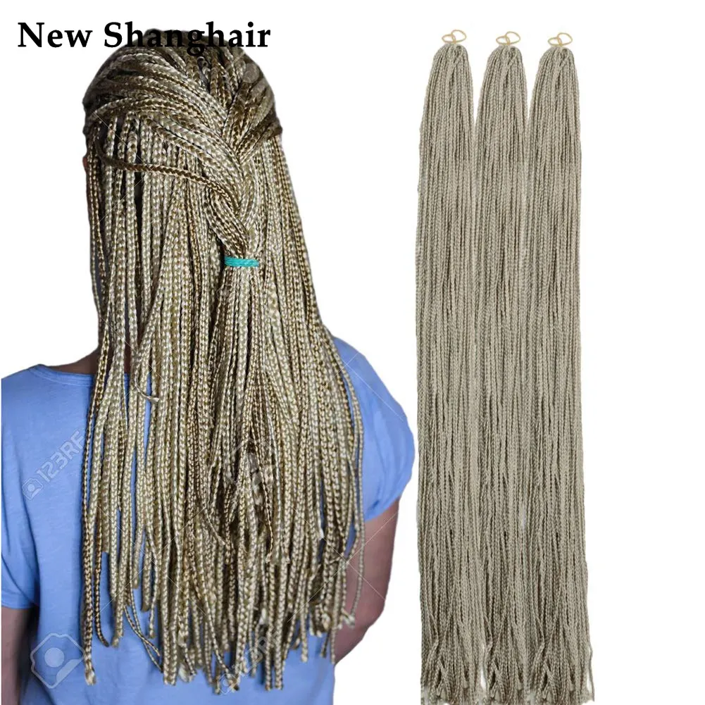 28 Zizi Braids Crochet Box Colored Synthetic Braiding Hair Extensions Blue Gray Brown Pink