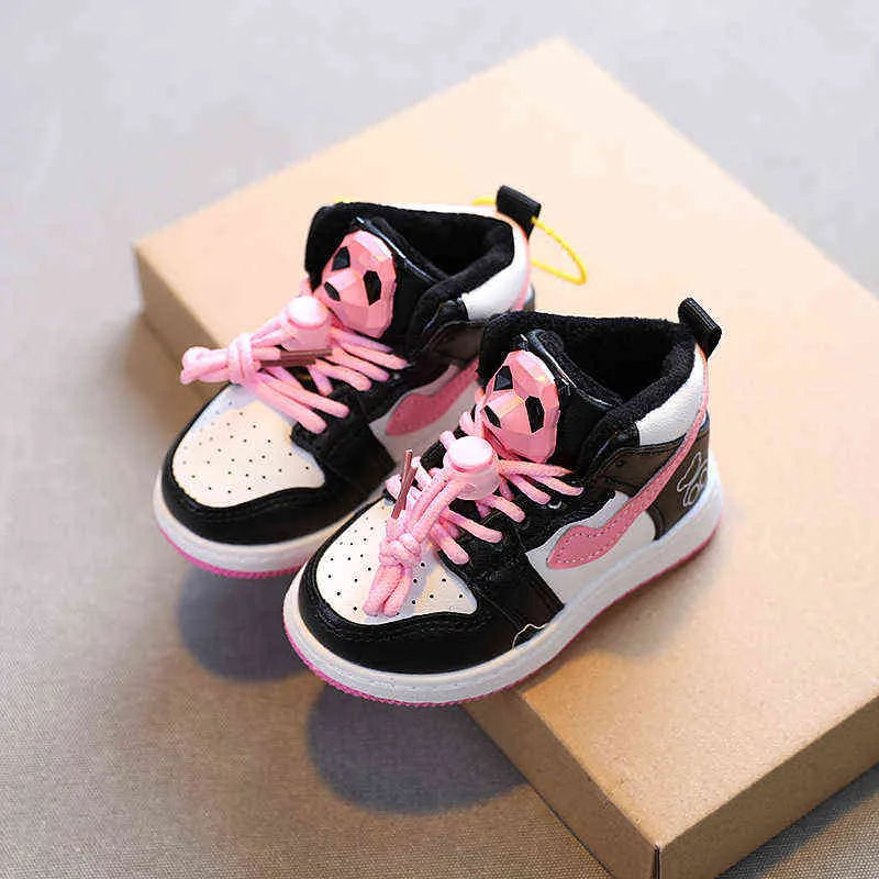 Rozmiar 22-36 Spring Toddler Girl Sneakers Bear Różowe buty dla dzieci swobodne buty dla dzieci chłopcy dzieci trampki Tennis Soft Bottom G220517