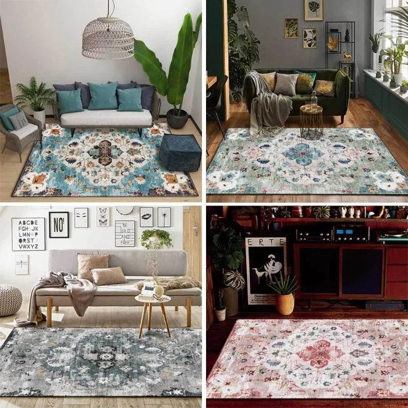 Dywany vintage amerykański dywan perski nadruk etniczny kwiatowy kuchnia salon sypialnia nocna dekoracyjne matcarpety podłogowe