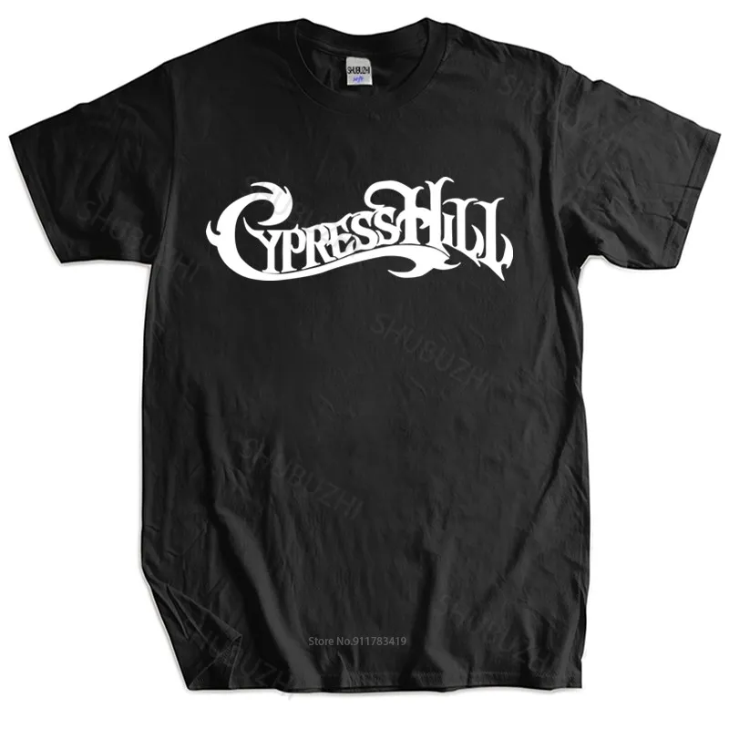 Camasta de algodão Men Crew Tops Cypress Hill Black Hip Hop