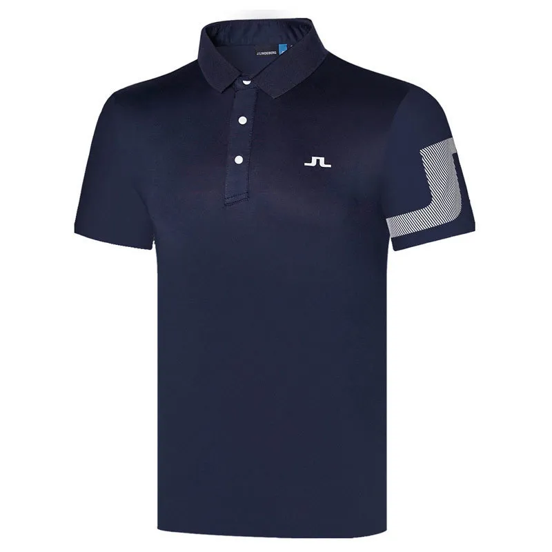 İlkbahar Yaz Erkek Giyim Kısa Kollu Golf Tişörtleri Siyah veya Beyaz Renkler JL Açık Boş Zamanlı Polos Spor Gömlek 220623
