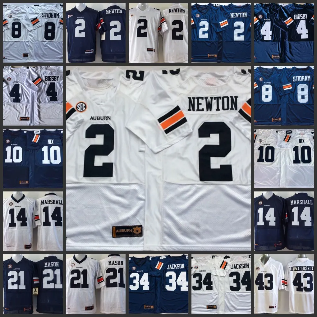 NCAA AU Stitched College Football Jersey 2 Cameron Newton 4 Tank Bigsby 8 Jarrett Stidham 10 Bo Nix 14 Nick Marshall 21 Tre Mason 34 Bo Jackson 43 Philip Lutzenkirchen