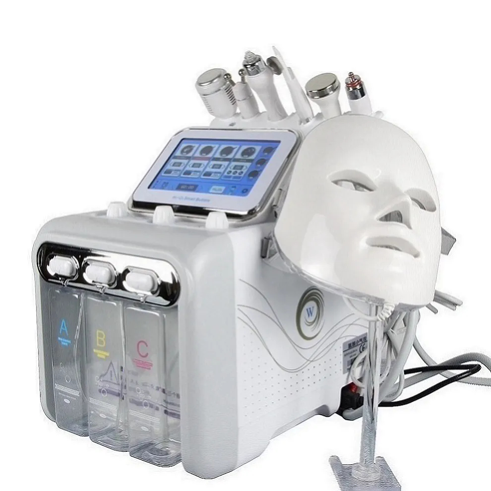 Tragbare Aqua Peel Microdermabrasion Machine H2O2 7 in 1 Hydrodermabrasion Facial Machine mit LED -Maske