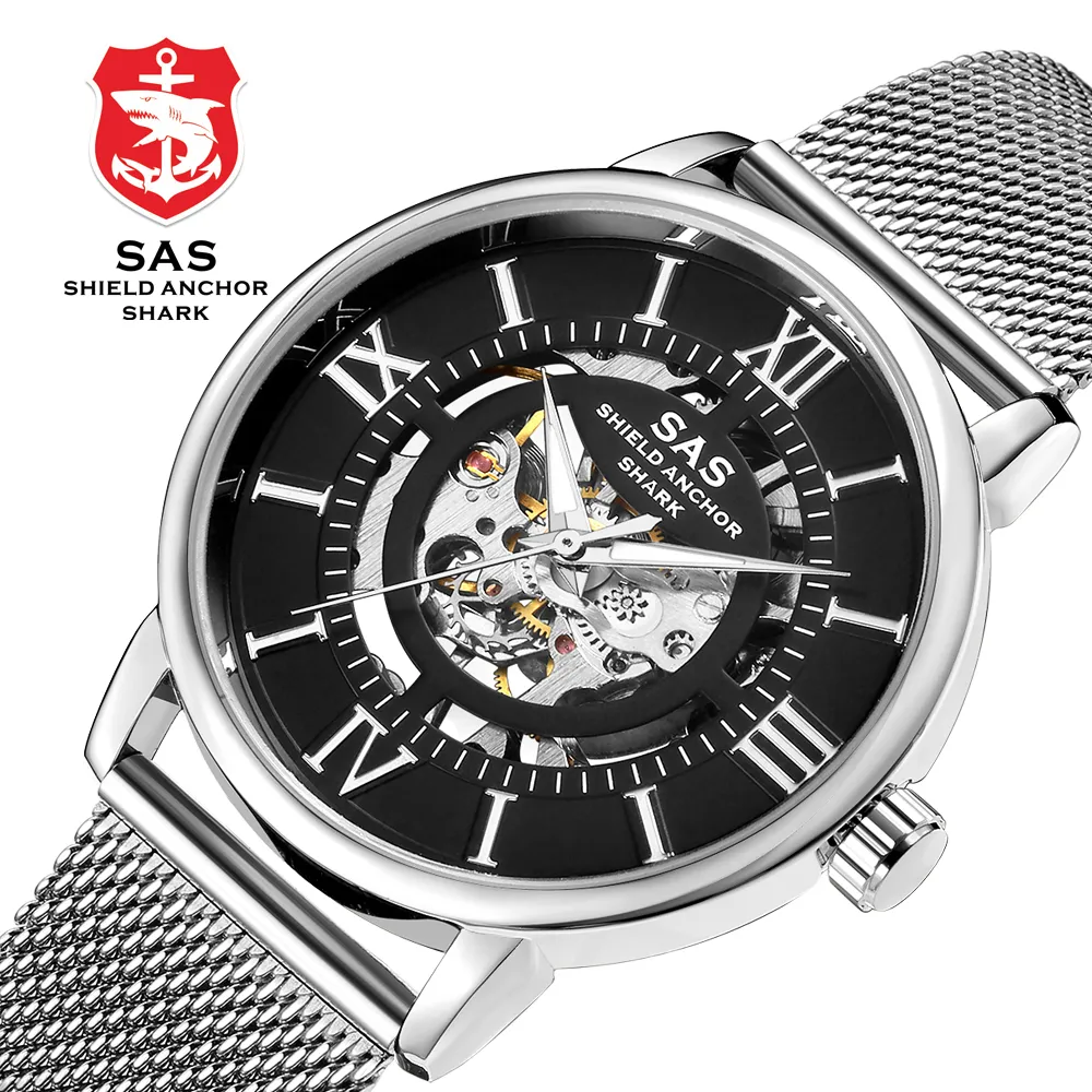 Nouveau crâne montre mécanique hommes de luxe argent or squelette montre-bracelet lumineux étanche Sport montres horloge masculino Relogio