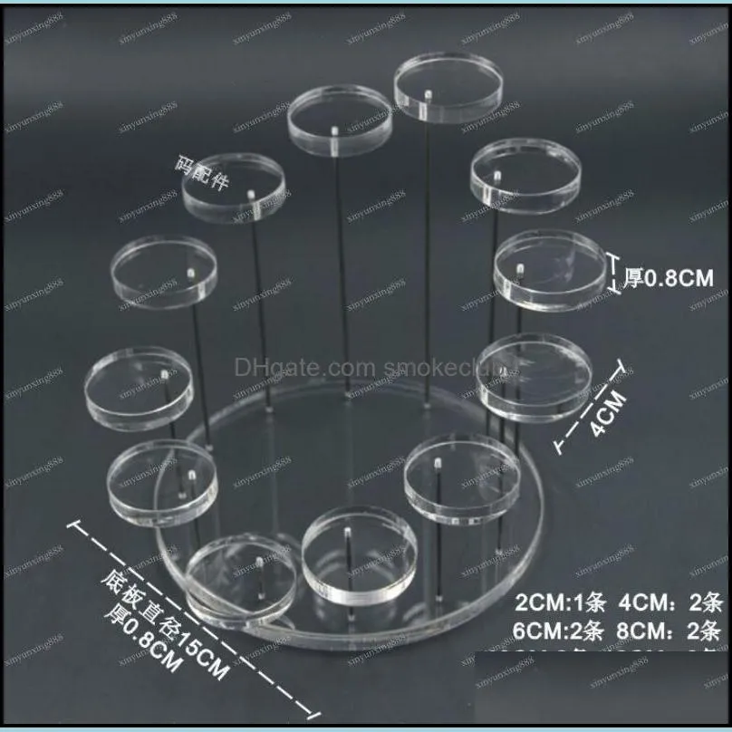 Round Cupcake Stand Acrylic Display Stand For Jewelry Cake Dessert Rack Party Wedding Cake Stand Baby Shower Decoration Holder