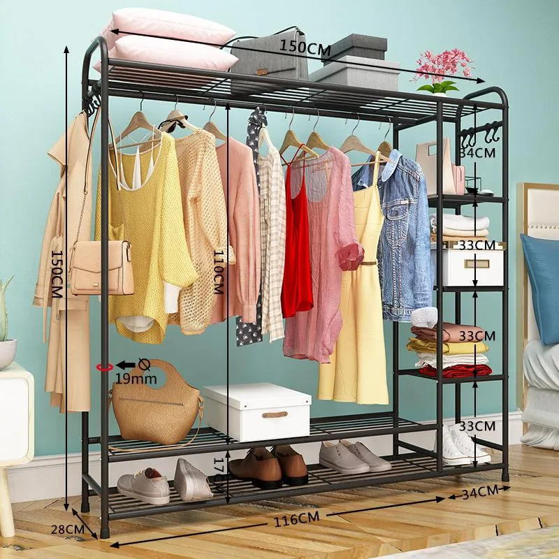 Clothing Wardrobe Storage Colgador De Ropa Perchero Pared Suelo