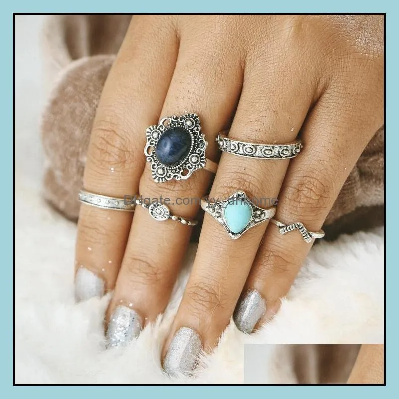 silver carved rings hot sale retro exquisite cute personality punk style knuckle rings fashion jewelry wholesale free shipping -