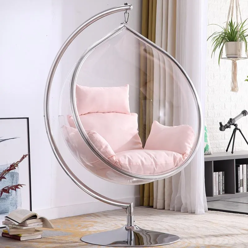 Glass swing chair deals