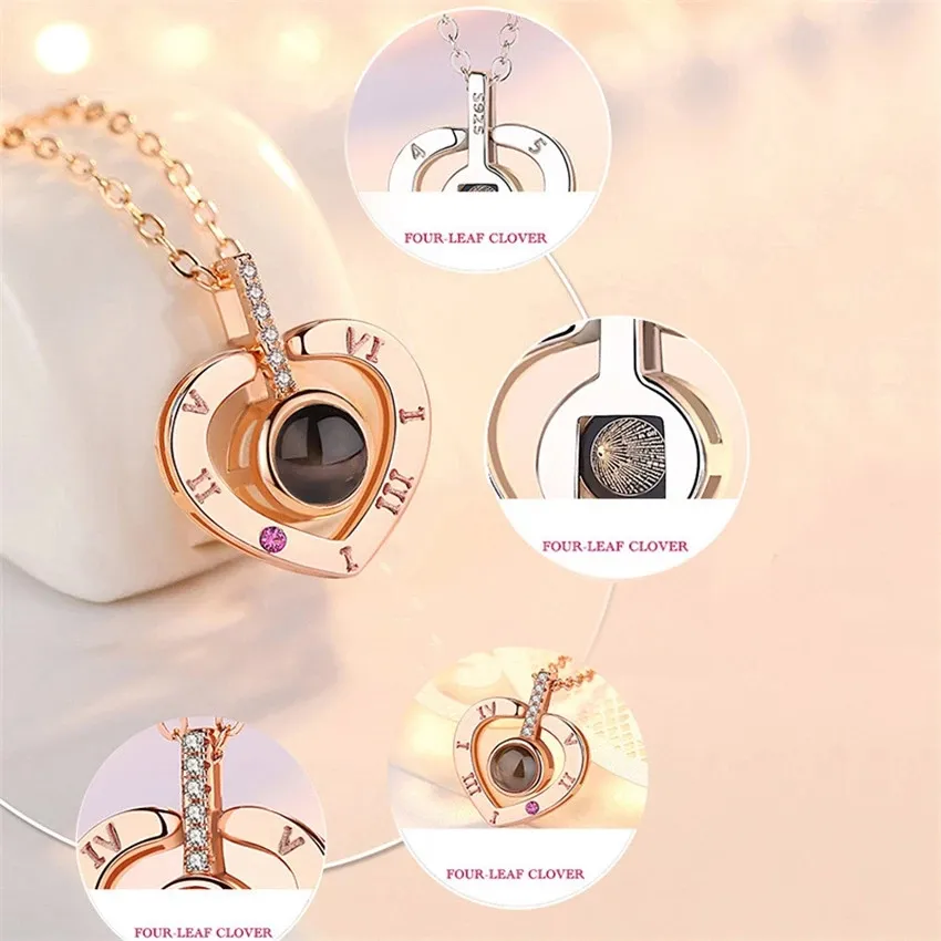 Photo outlet projection necklace