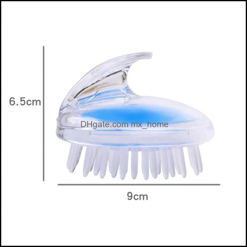 silicone head body massager shampoo scalp massage brush hair washing comb body shower brush-bath spa slimming massage-brush