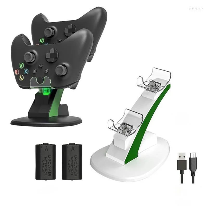 Электронные аксессуары для машин Двойной геймпад -контроллер зарядное устройство для Xbox Series X/S Joystick Power Cradle Dock Controllers Joysticks P