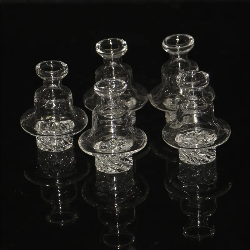 Rökning Glas Cyclone Caps 25mm Flat Top Quartz Banger Spinner Carb Cap 10mm 14mm 18mm DAB Riggar Glas Bongs