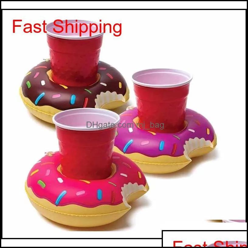 Inflatable Cup Holder Pool Drink Holder Floating Coasters Toy For Pool Party Kids Bath Swimming qylBYH packing2010