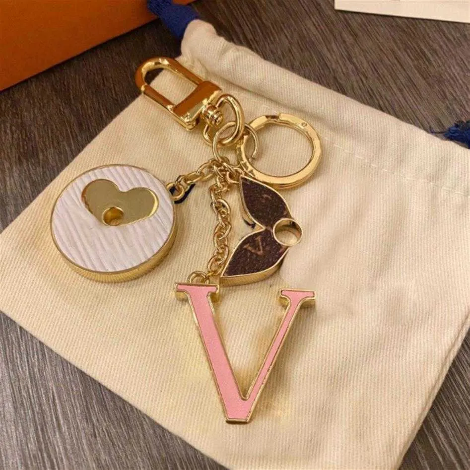 Keychains 2022 High Qualtiy Brand Designer Keychain Fashion Purse Pendant Car Chain Charm Bag Keyring Trinket Gifts Handmade Accessories Exq271f