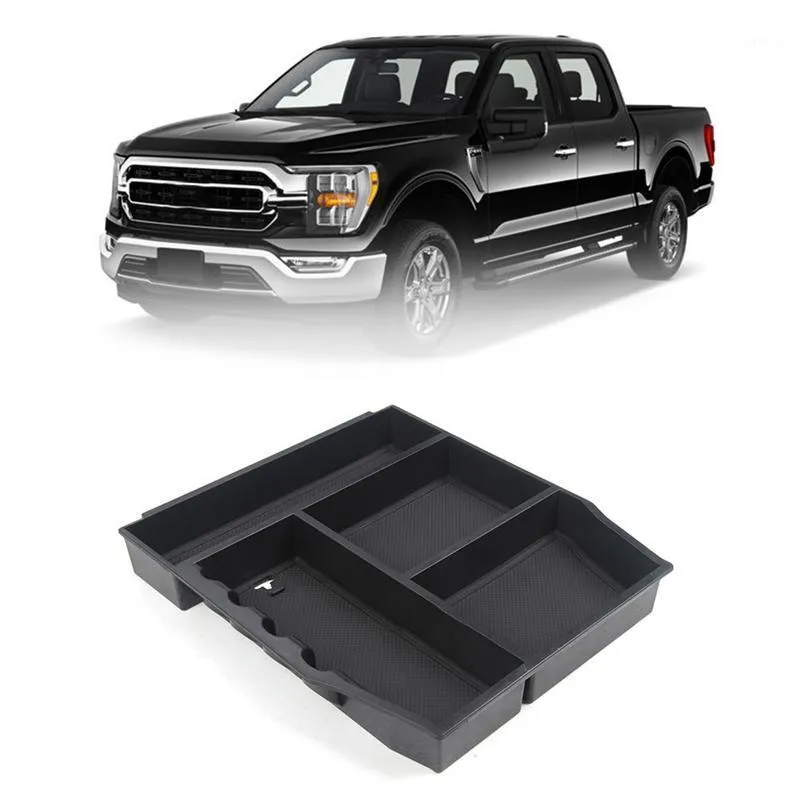 Car Organizer Armrest Box Storage For F150 F-150 2022 Accessories Center Console Tray Black