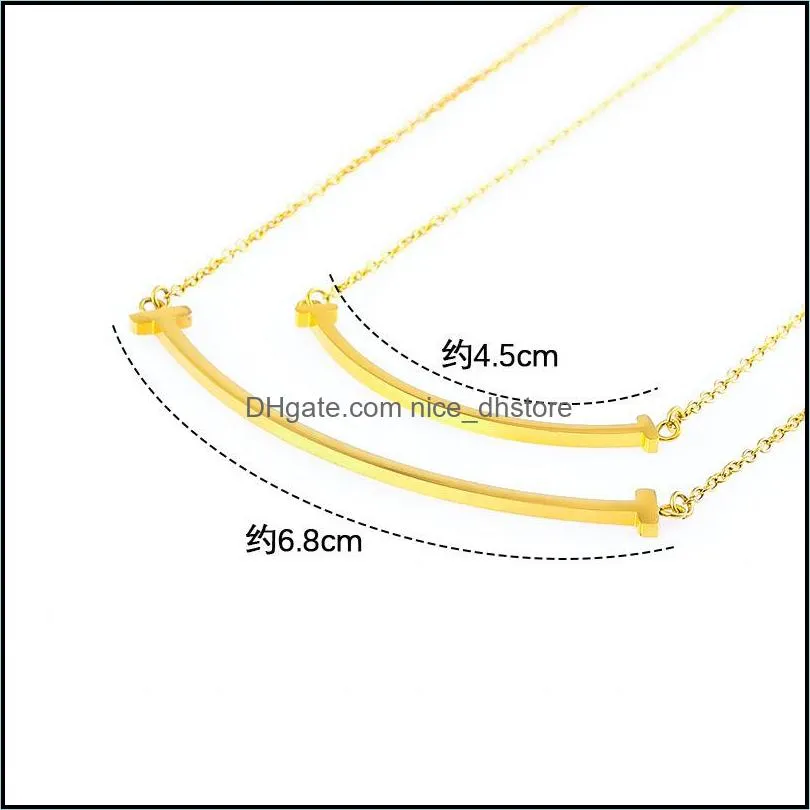 smile necklace women stainless steel couple diamond pendant jewelry for neck christmas gifts for women accessories wholesale