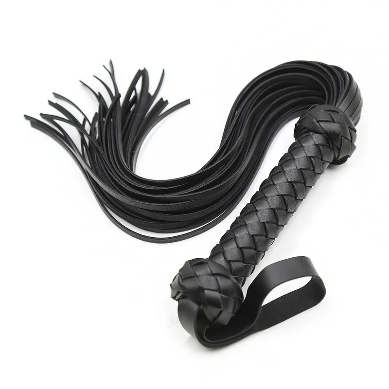 Braid Handle Leather Whip Adult Games Flogger BDSM Bondage Slave Fetish Spanking sexy Tools for Couples Erotic Toys Beauty Items