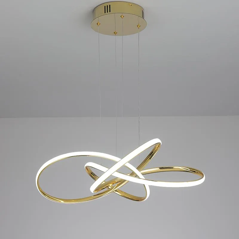 Lâmpadas pendentes Luzes LED modernas cromadas/ouro para sala de jantar lâmpada de cozinha 90-260vPinging