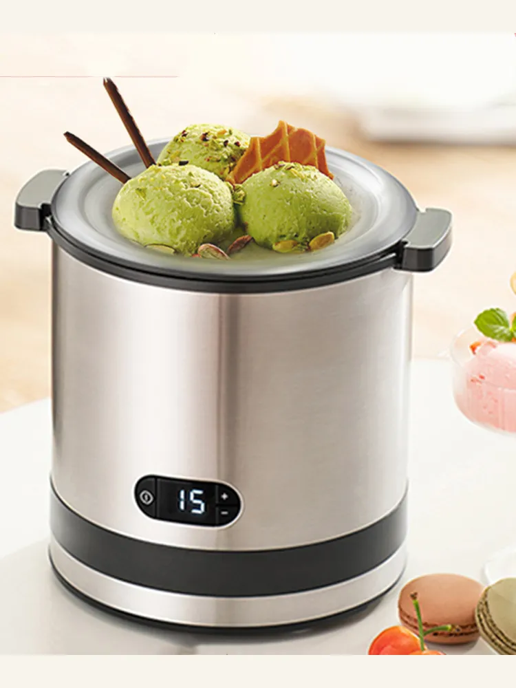Automatic Ice Cream Household Maker Machine Carrielin Roll Soft Hard Small Full Sorbet Fruit Dessert Yogurt Ices Makers Stainless Steel