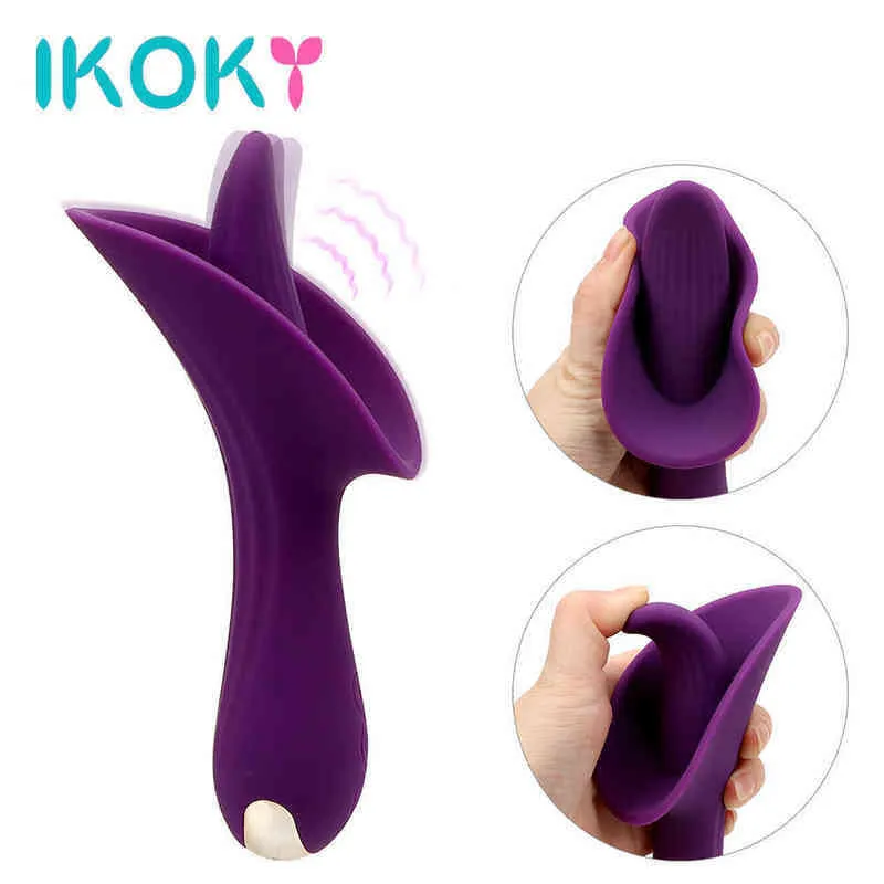 Ikoky NXY Vibrators Tongue Vibrator Oral Sex Massager 10 Mode Clitoris Stimulator Silicone Female Masturbator_voghion.com