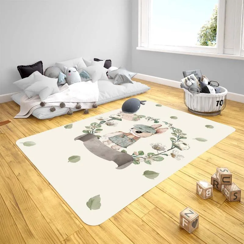 Mattor söt hatt mönstrad baby lek matta rund rektangulär barnmatta född pacifiercarpets carpetscarpets