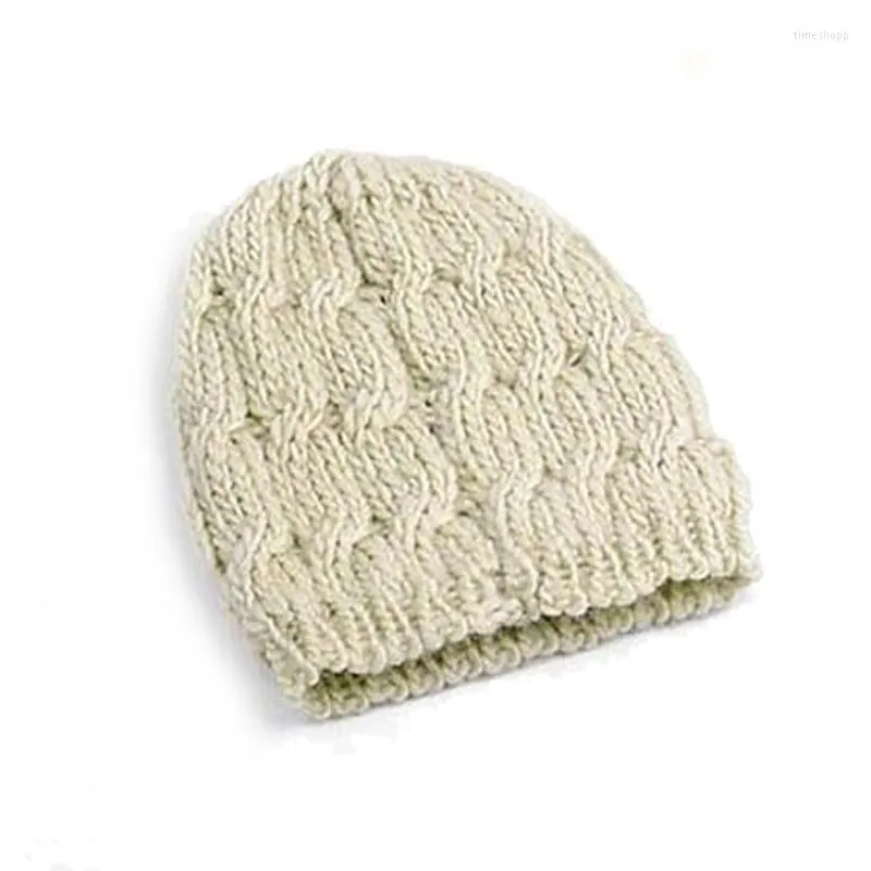Beanie/Kafatası Kapakları Bahar Tatlı Kızlar Giyen Kapak Kadın Lady Winter Sıcak Örme Şapka Tığ Alan Beanie Capsbeanie/Kafatası