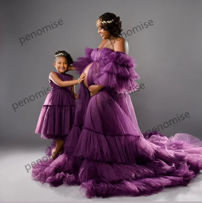 Customizable African Maternity Prom Dress With Off Shoulder Design Long Sleeves And Ruffles For Photoshoots And Evening Events From Babynice888 112.42 DHgate.Com