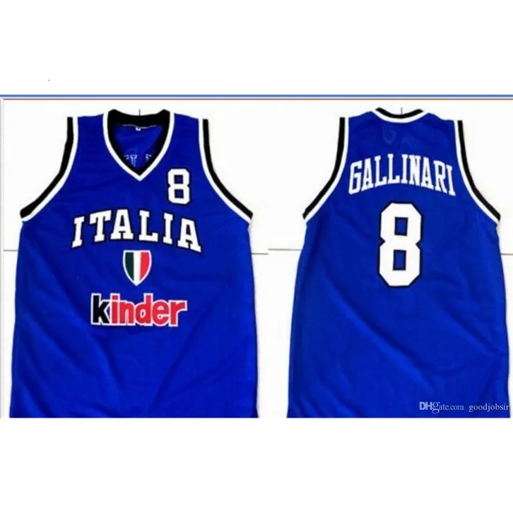 Chen37 Custom Men Youth Women #8 Danilo Gallinari #5 Italian Pro Gianluca Basile Basketball Jersey Size S-6XL