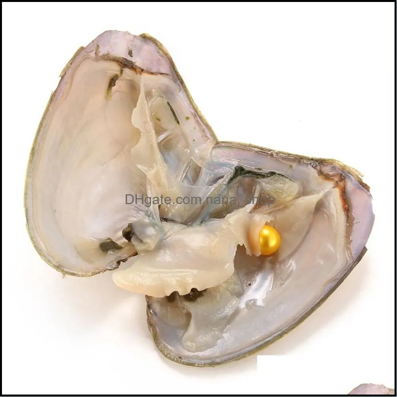 2019 DIY 6-7mm Freshwater akoya oyster with Single pearl Mixed 25 color Top quality Circle natural pearl in Vacuum Package For Jewelry